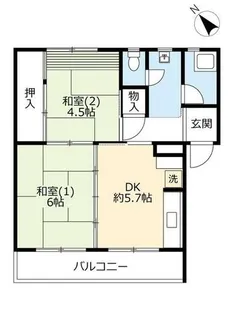 UR香里【E210203号室】の間取り