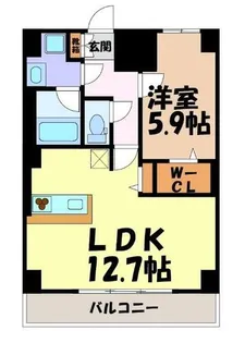 ドゥナーレ辻町【8階】の間取り