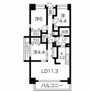 ドエル印場【2階】の間取り