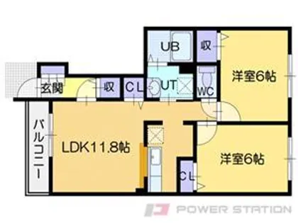 ベルタ6番館【1階】の間取り