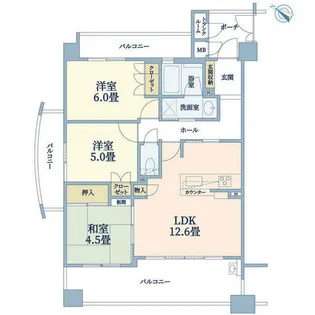 アンビエント西大路【6階】の間取り
