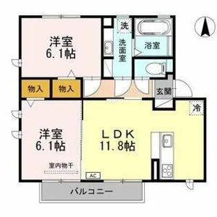 カトレア【2階】の間取り