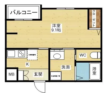 エヌエムキャラントユイットサウス【2階】の間取り