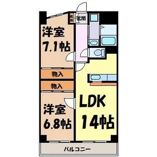 インプルーブ金山【8階】の間取り
