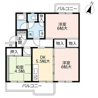UR金鶏【0030401号室】の間取り