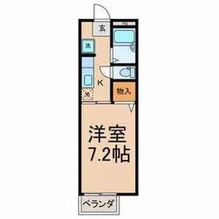 サンライズ唐山【2階】の間取り