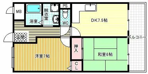 グランドール【1階】の間取り