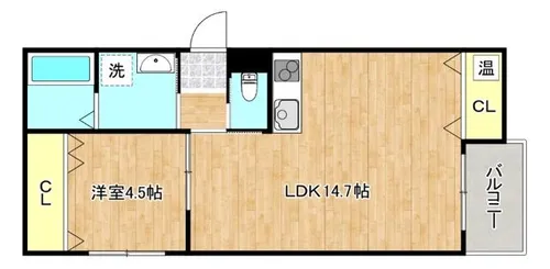 大阪府大阪市生野区新今里6丁目【アパート】の間取り