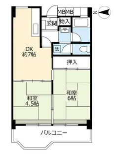 UR大幸東【1020925号室】の間取り