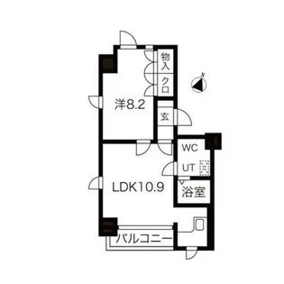 ネオ・アージュ大通西【8階】の間取り