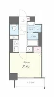 レジデンスユウキ【9階】の間取り