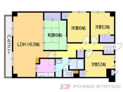 小樽グランドパレス【9階】の間取り
