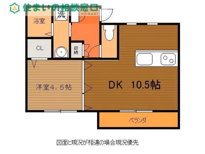 愛知県岡崎市戸崎町字才苗【アパート】の間取り
