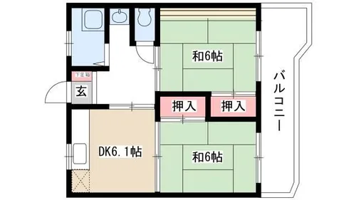 キリン堂ビル【2階】の間取り