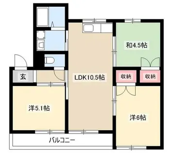 エクセル東丘【101号室】の間取り