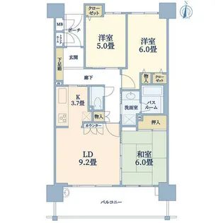 ルイシャトレ梅田北【9階】の間取り