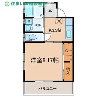 愛知県岡崎市稲熊町字5丁目【アパート】の間取り