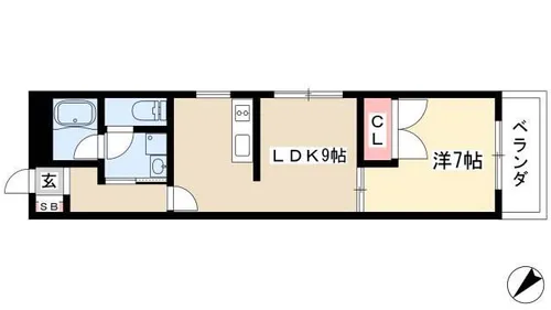 平成ハイツ【2階】の間取り