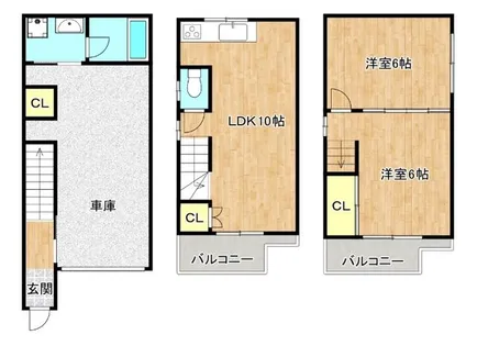 大阪府大阪市東成区大今里2丁目【一戸建】の間取り