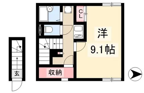 アビテ池下【203号室】の間取り