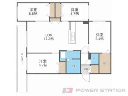 ゼスティ山の手【2階】の間取り