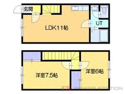 アイホーム三番館A棟【1階】の間取り