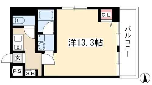 フィーブル栄【701号室】の間取り