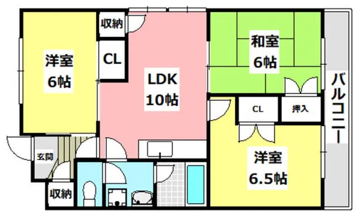 ゼンコウコーポラス5号館【3階】の間取り