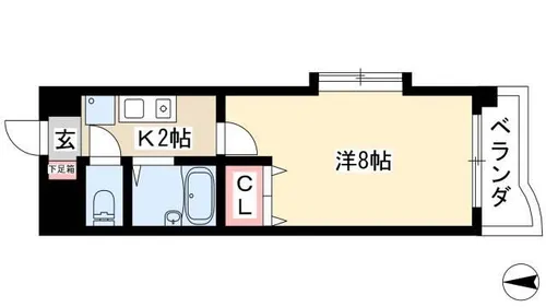 セントラルコート八田【3階】の間取り