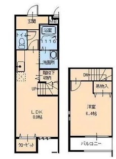 大阪府守口市南寺方南通2丁目【タウンハウス】の間取り