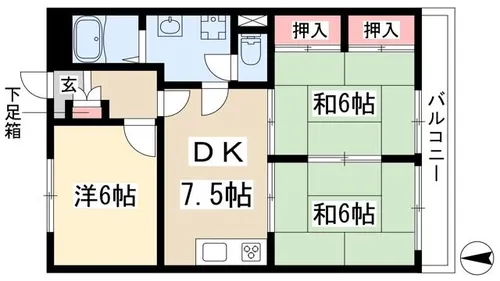Casa吹上【306号室】の間取り