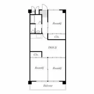 サンライズ江副【403号室】の間取り