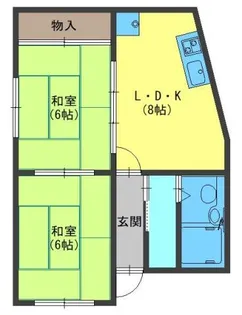 田井町マンション【4階】の間取り