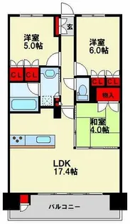 リビオ桃園パークフォレスト【10階】の間取り