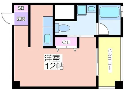 カシェット住吉【4階】の間取り