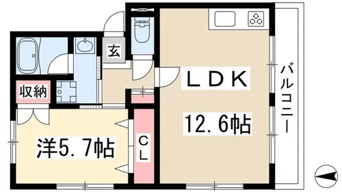 アプリⅤ【2階】の間取り