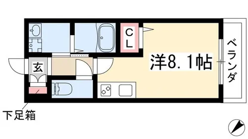 アドニス杁中【2階】の間取り