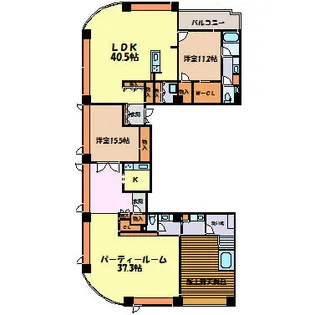 千種タワーヒルズ【23階】の間取り