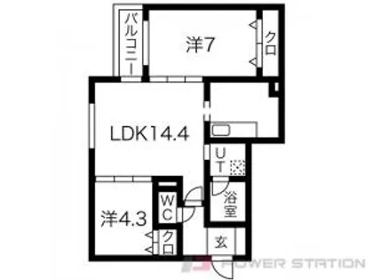 CASA MIYANOMORI【3階】の間取り