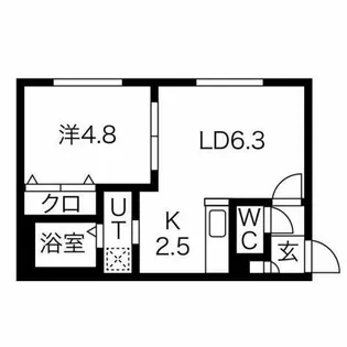 クラリス二十四軒【2階】の間取り