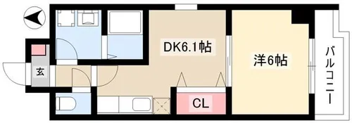 サンリット中郷【301号室】の間取り
