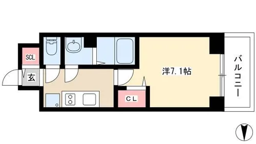 プレサンスNAGOYAファスト【10階】の間取り