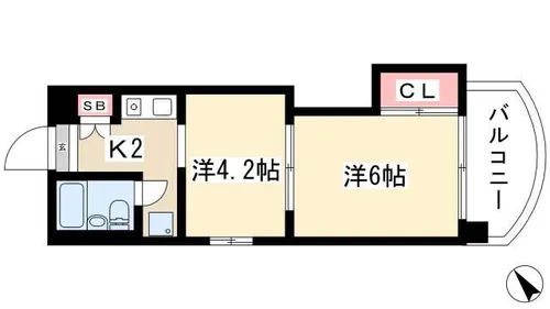 ジョイフル鶴舞【7階】の間取り