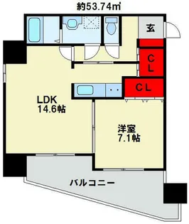 クラシオン木町アネックス【11階】の間取り