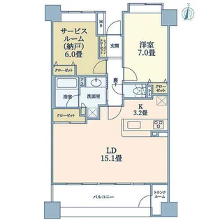 リソシエ京都御苑南【8階】の間取り