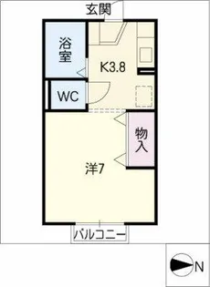 パークサイド松浦【103号室】の間取り