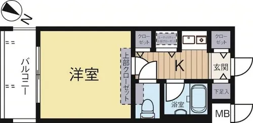ダイナコート平尾山荘通り【608号室】の間取り