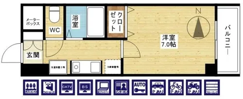 ノルデンハイム新大阪【6階】の間取り