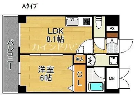 ラピスラズリ【6階】の間取り