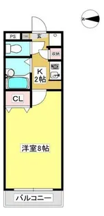 ウイングコート御幸【202号室】の間取り